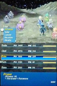 une photo d'Ã©cran de Final Fantasy 4 DS sur Nintendo DS